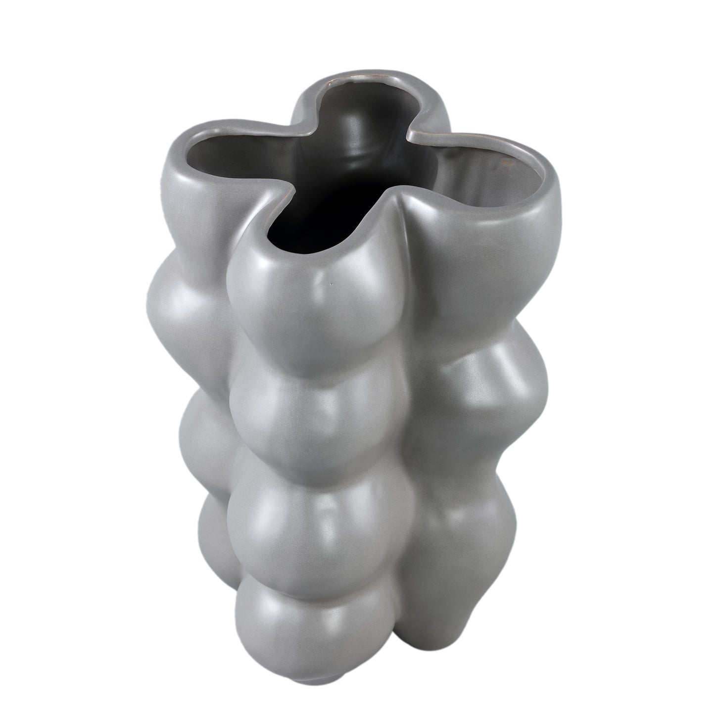 Baille Grey Bulbs Shaped Ceramic Pot High