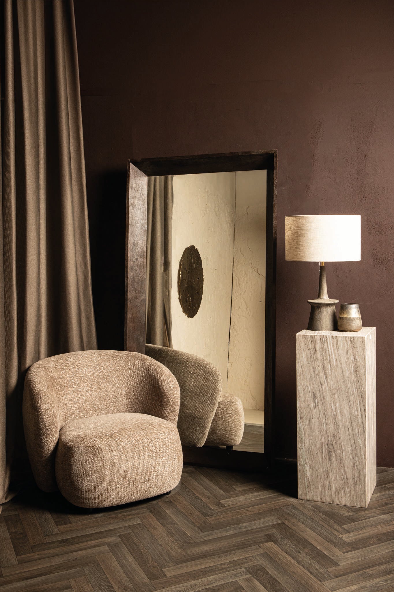 Raai Natural Marble Pedestal Rectangle