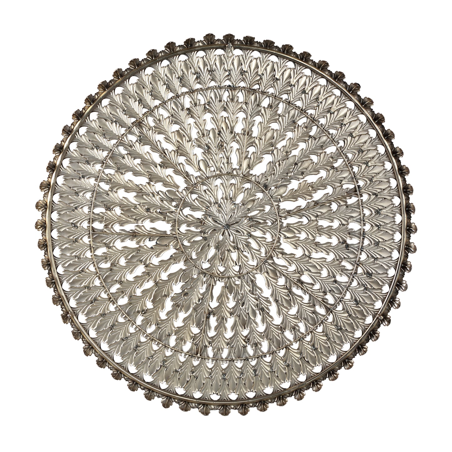 Xavery Bronze Round Iron Wall Panel Carved Look L