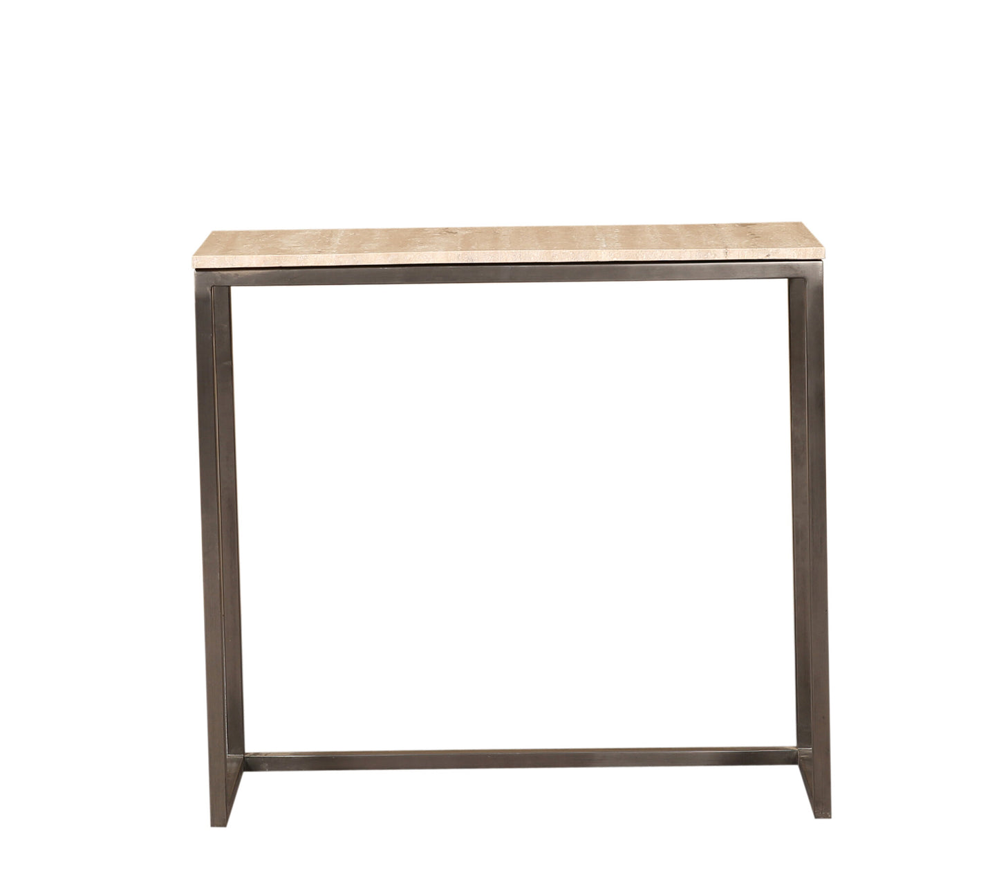 Zoah Zwarte Travertijn Rechthoekige Sidetable 65x70x29 cm