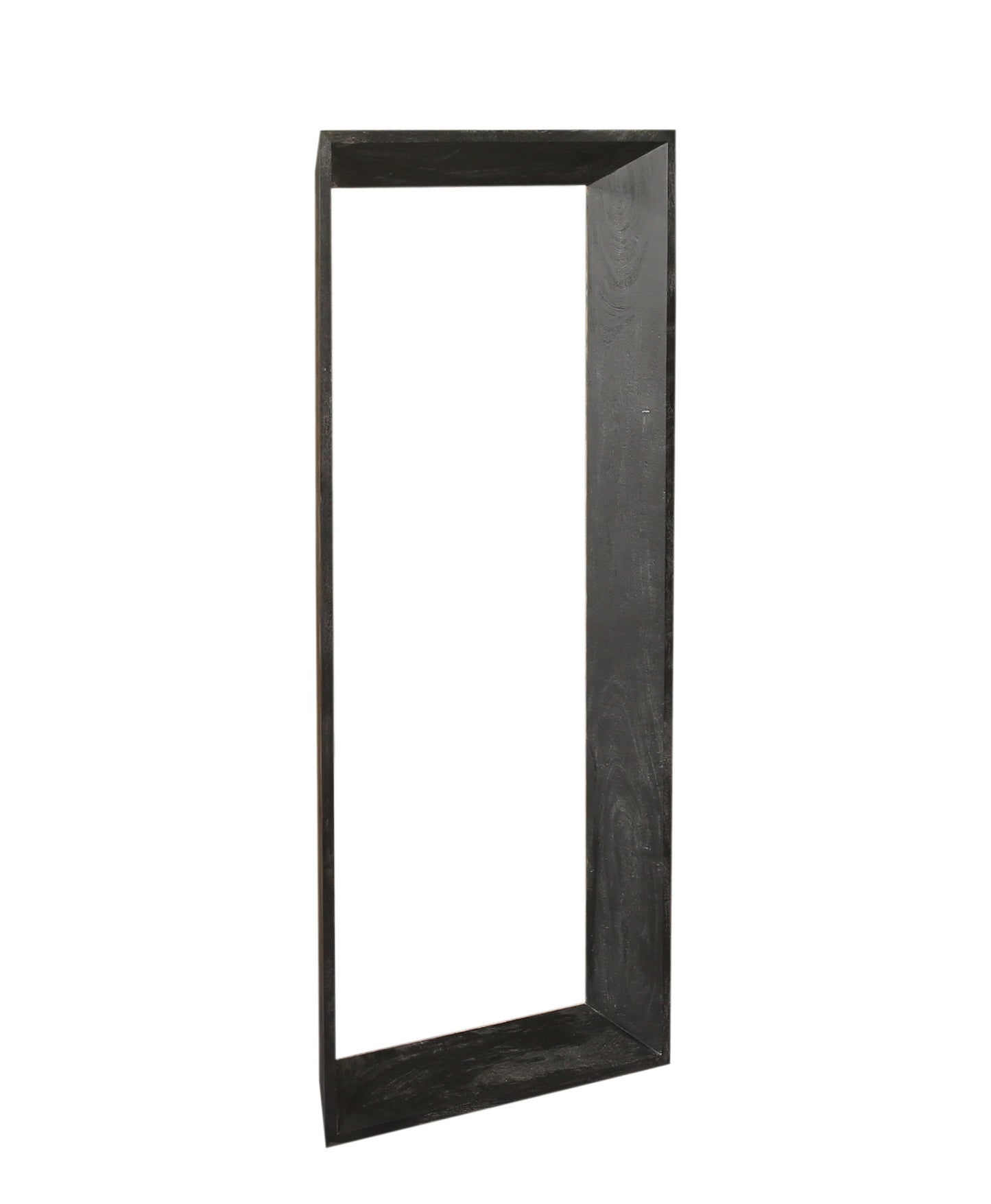 Kyro Black Acacia Wood Rectangle Mirror Small