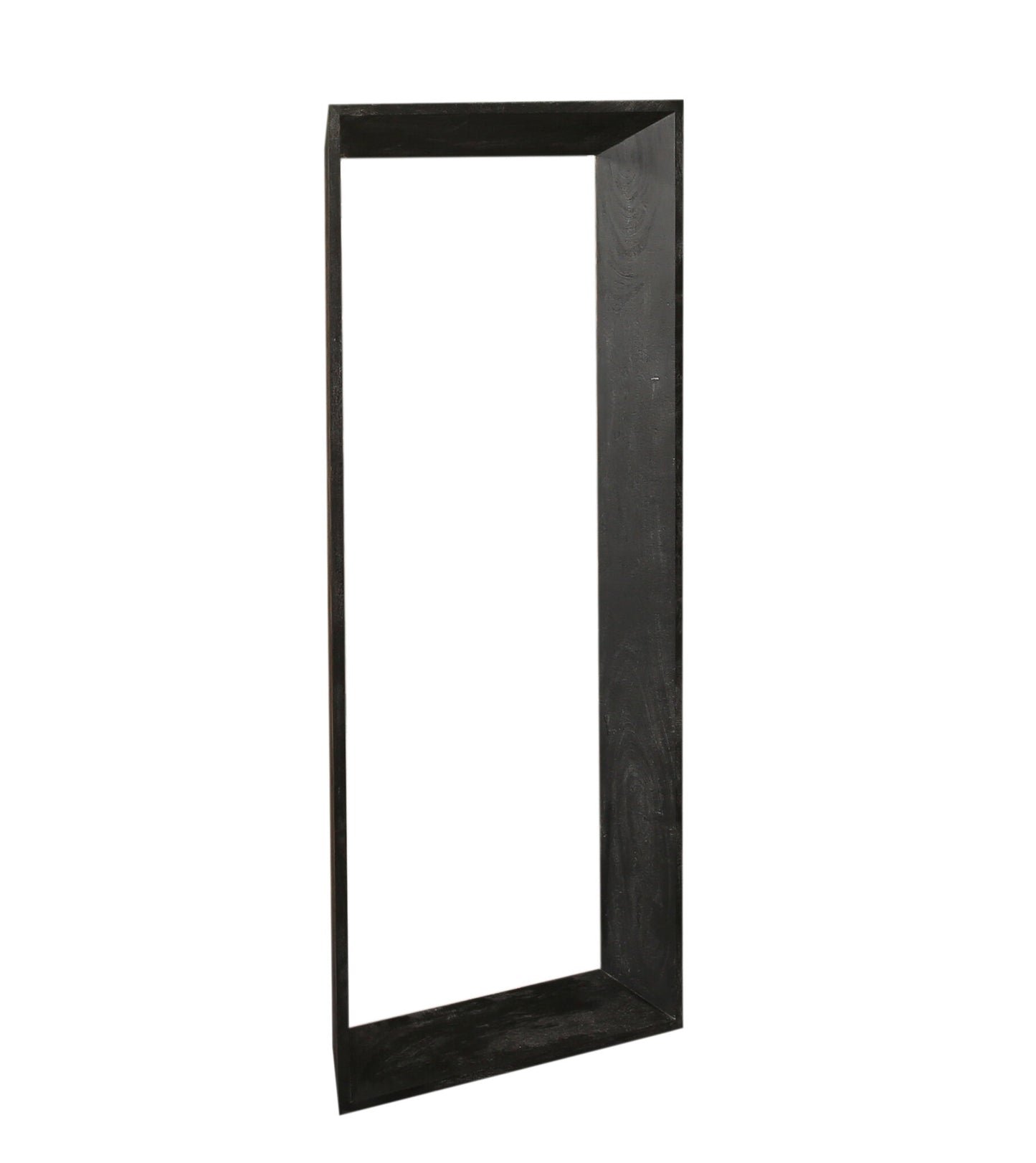Kyro Zwarte Acacia Houten Rechthoekige Spiegel 160x70x5 cm