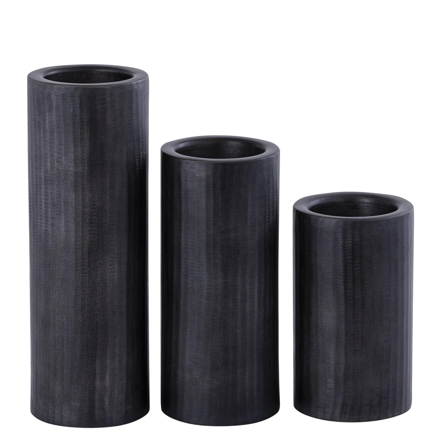 Jowad Grafiet Aluminium Kandelaar Ribbel S Set van 4 21.5x13x13 cm