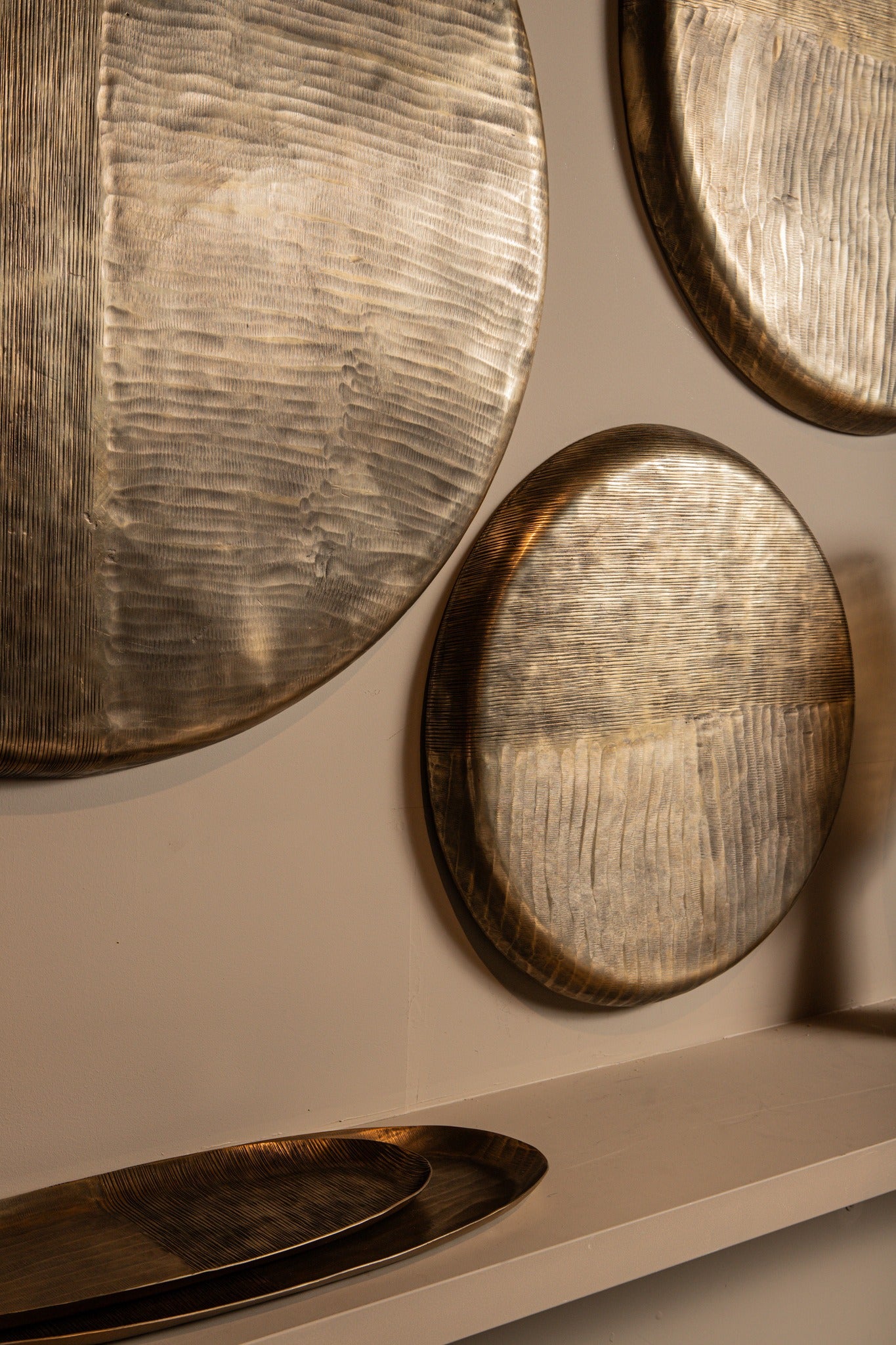 Jowad Antique Gold Alu Sheet Wall Panel Ribbed L