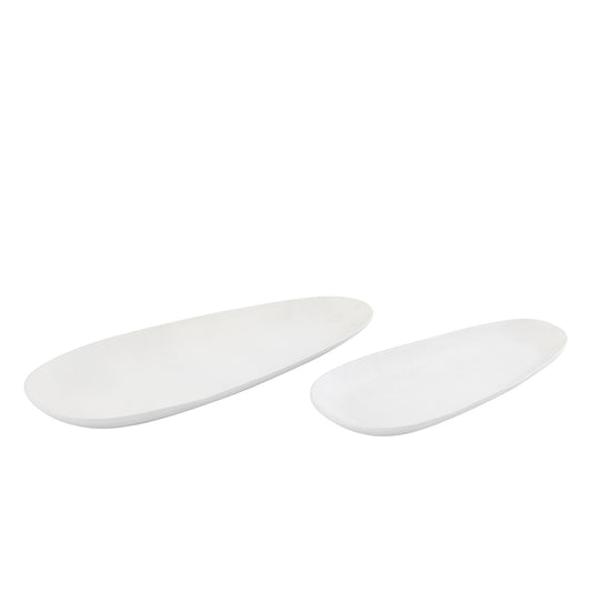 Elzye Cream Casted Alu Oval Plate Large