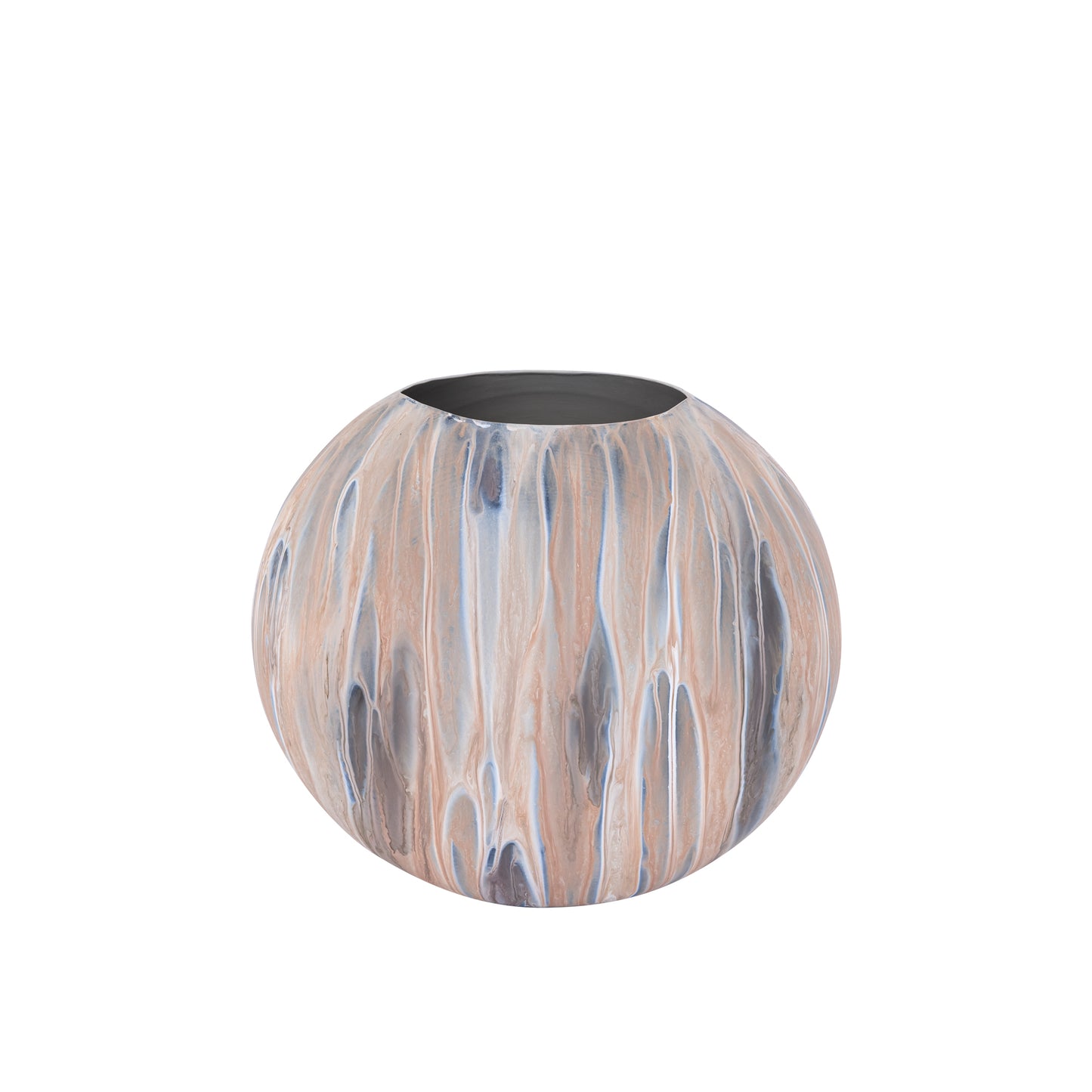 Meriko Brown Oval Iron Pot Matt Enamel Finish S