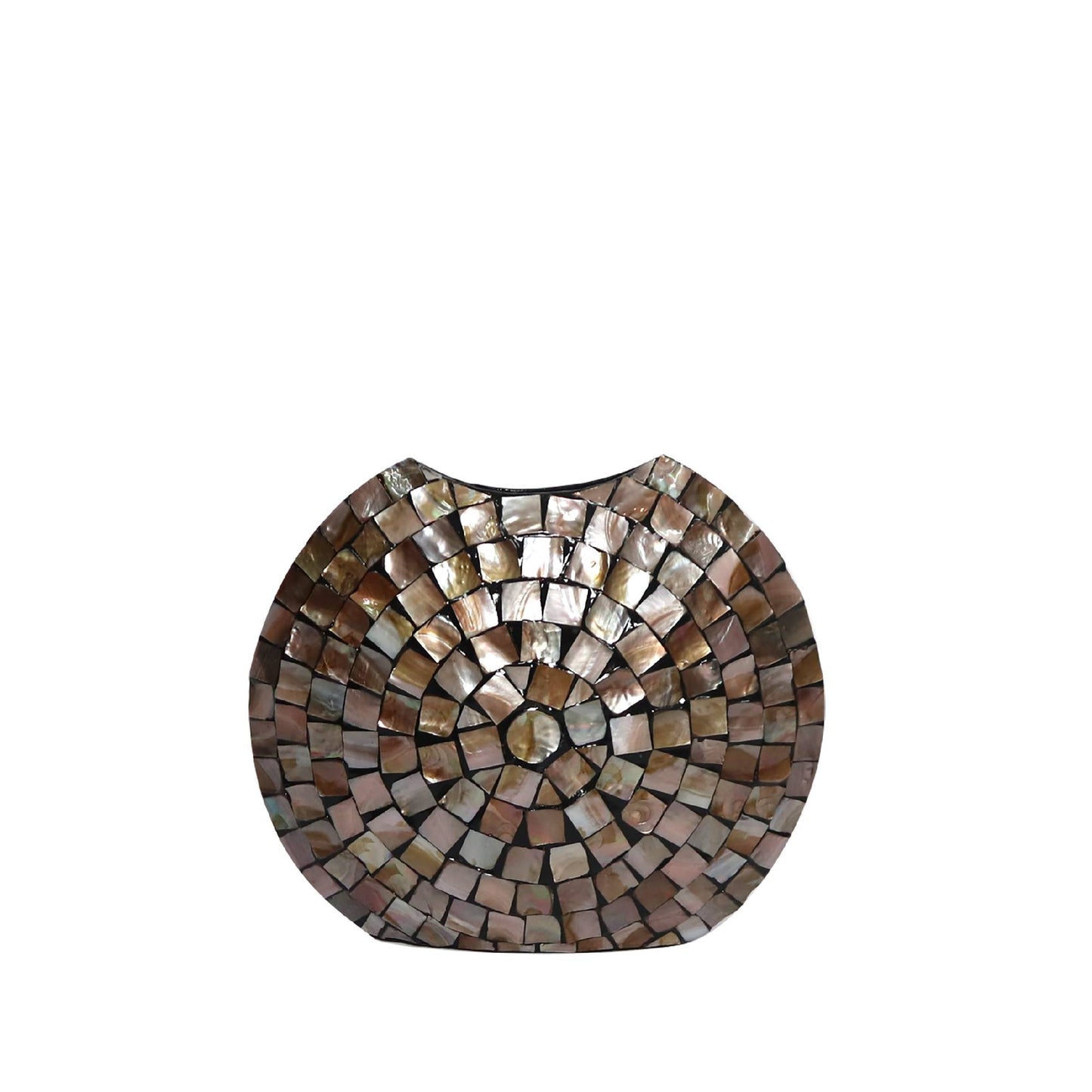 Nikael Bronze Oval Poly Shell Bamboo Pot S