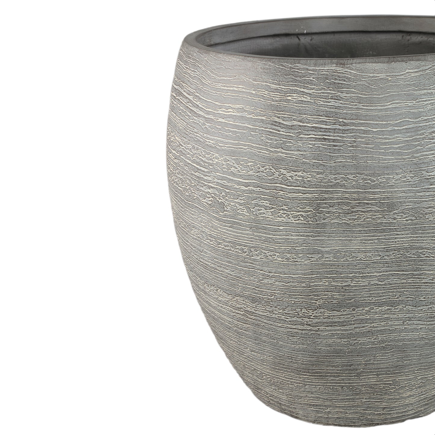 Giulietta Grey Round Magnesium Pot Lines High SV3