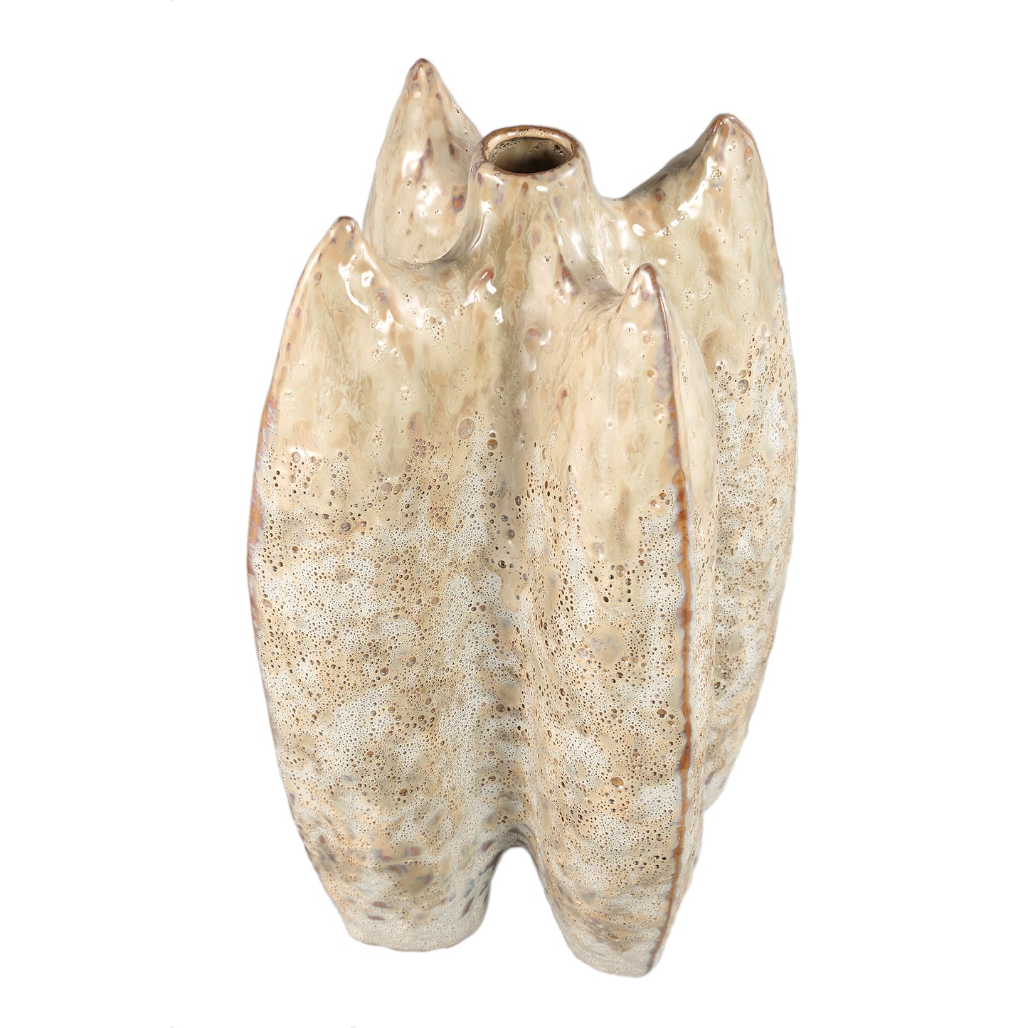 Shareece Cream Ceramic Shaped Vase Large