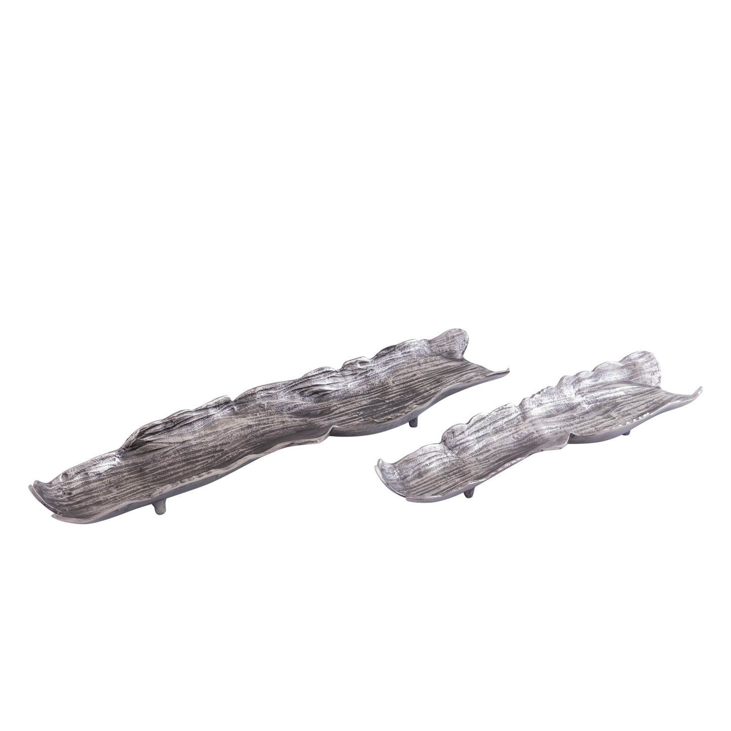 Lukne Nikkel Gegoten Aluminium Golvende Schaal Rechthoek L - Set van 4 5x77x20 cm