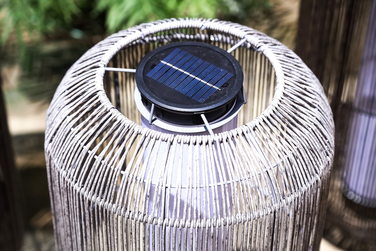 Danielius Grey PE Solar LED Lantern Round M