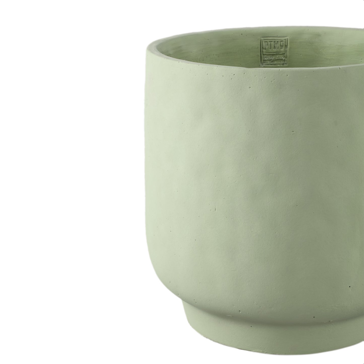 Aline Green Round Cement Pot On Base XXL