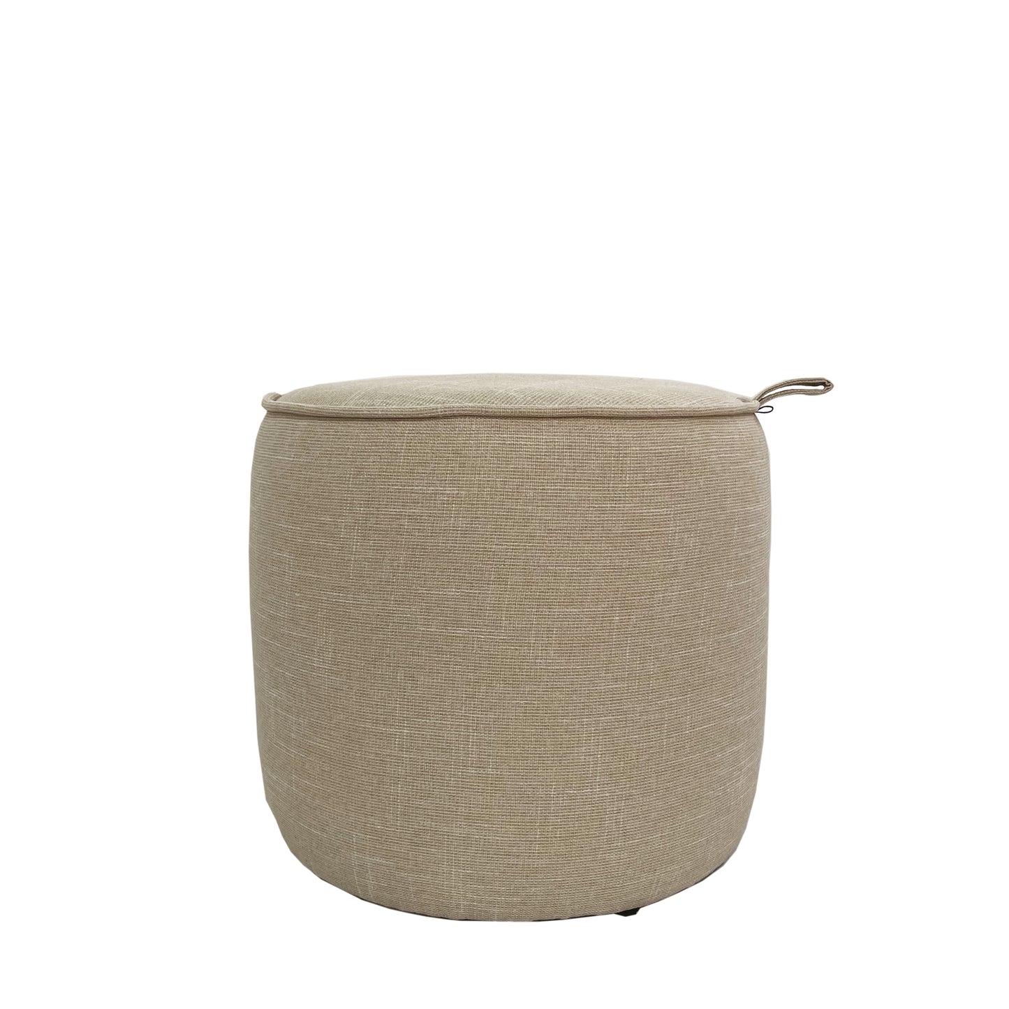 Max Beige Outdoor Pouf Round Small