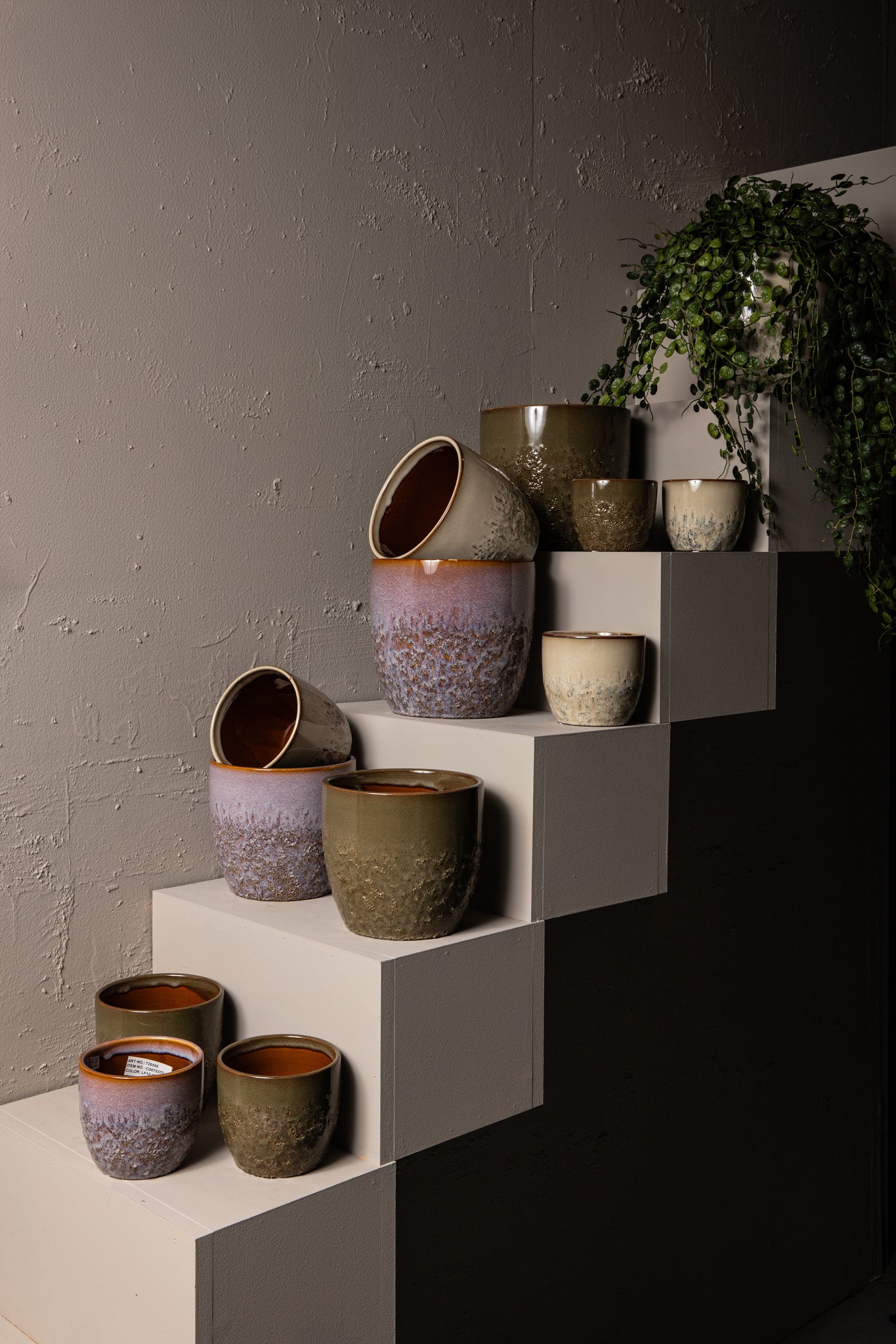 Harper Cream Ceramic Pot Bombey Round XL