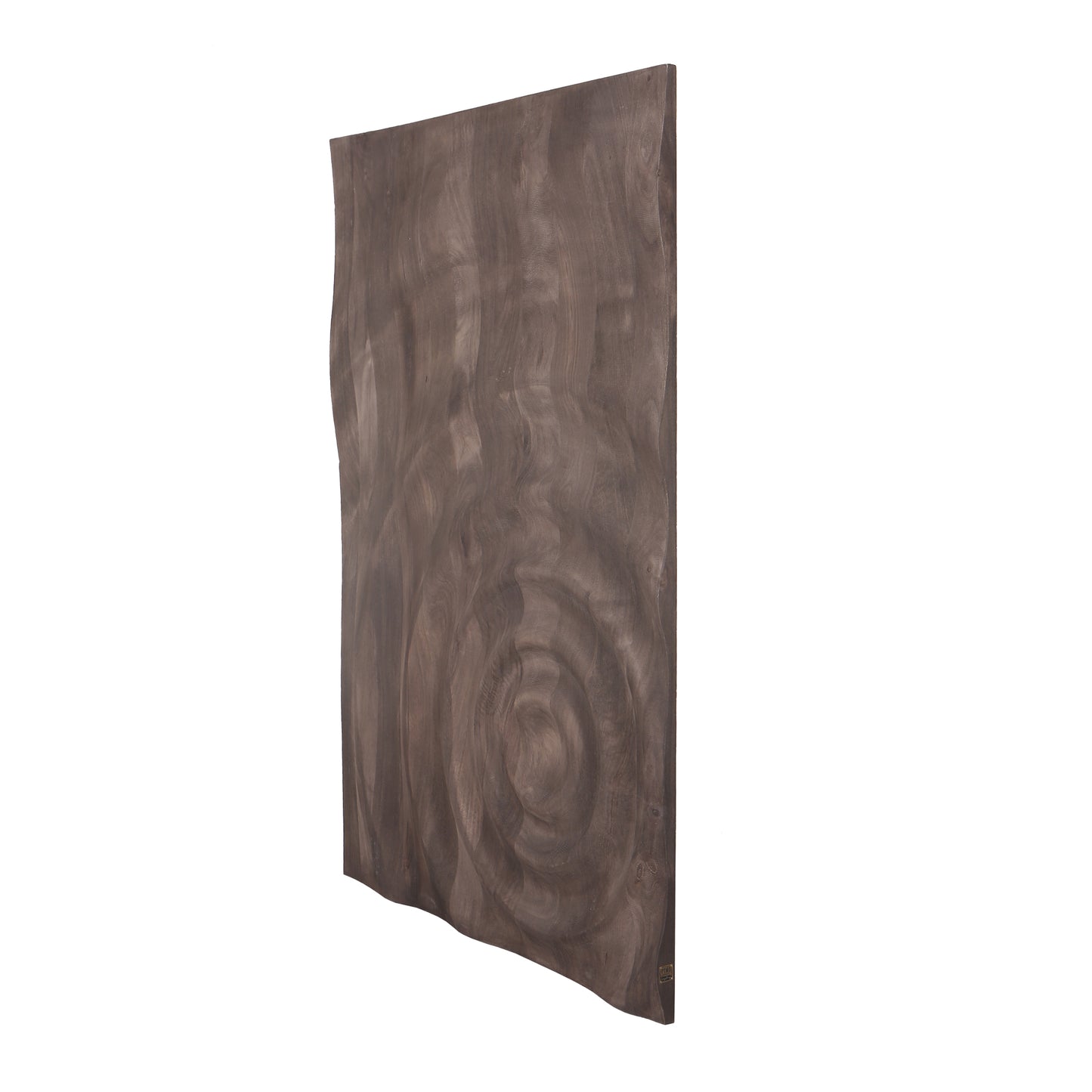 Mattin Bruin Mangohout Wandpaneel Cirkel Rechthoek 130x100x4 cm