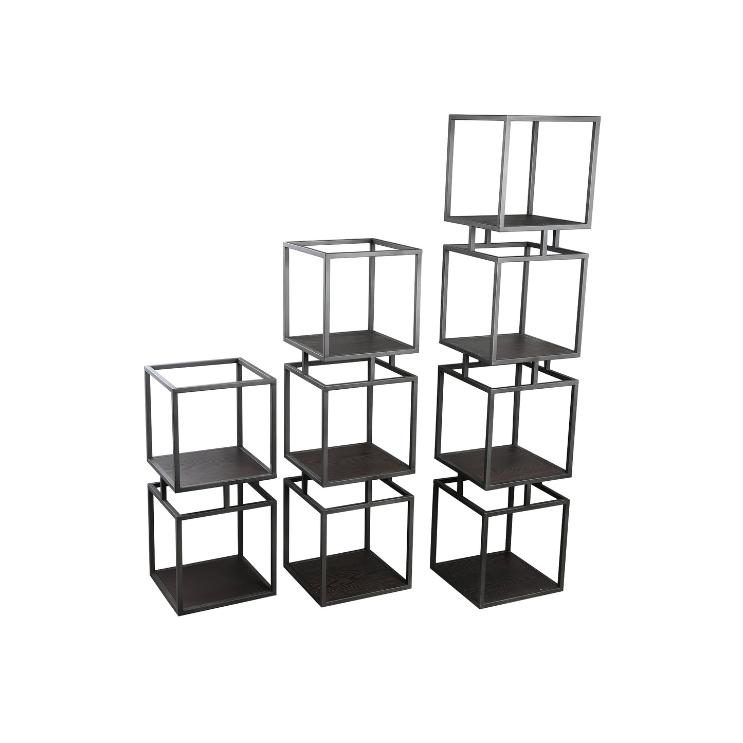 Nanci Black Iron Open Cube Cabinet M