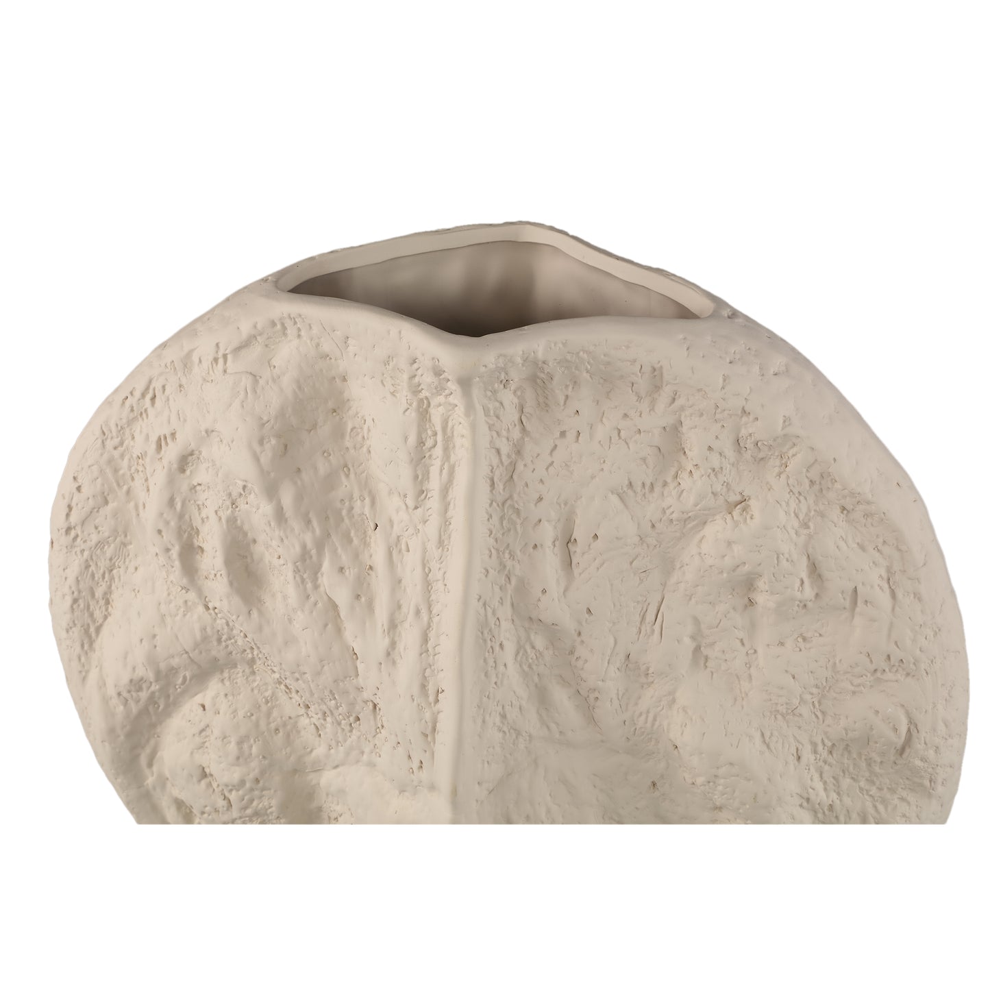 Linos Taupe Matt Ceramic Structure Round Vase L