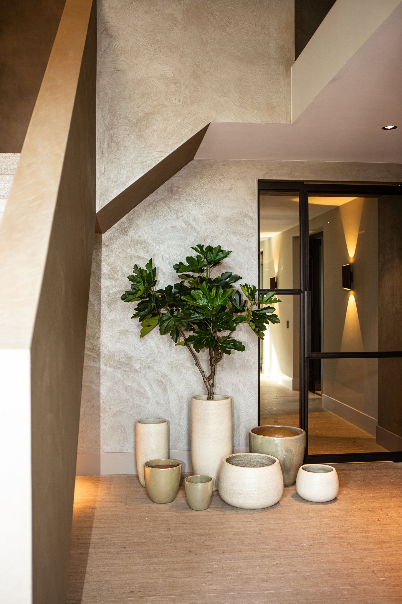 Dezzel White Glazed Round Ceramic Pot High SV2