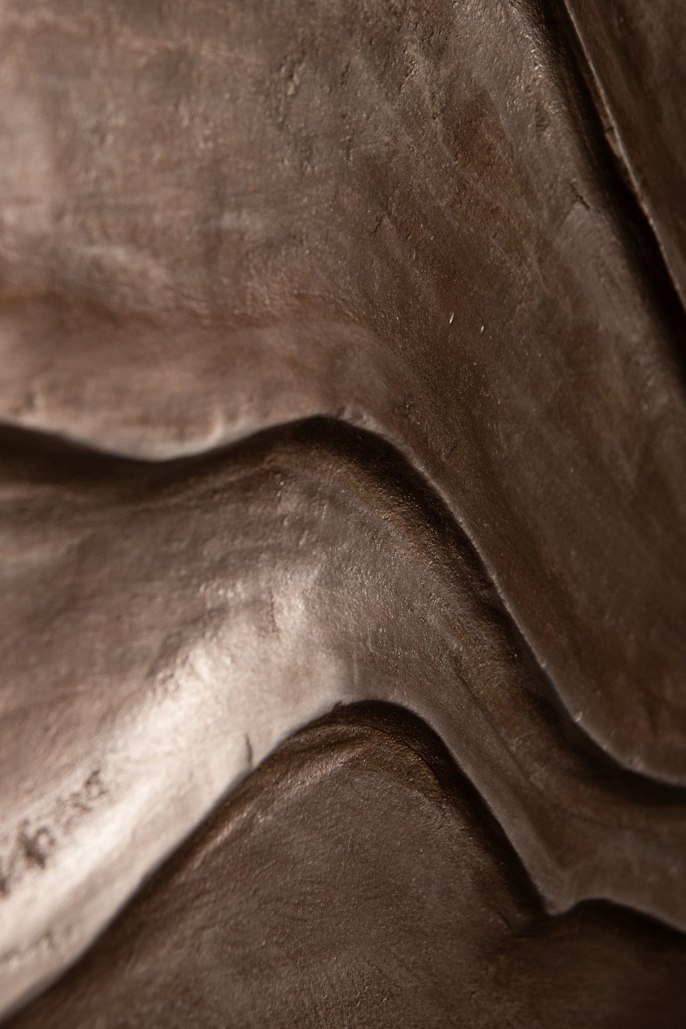 Samraj Brown MDF Wall Panel Wave Structure