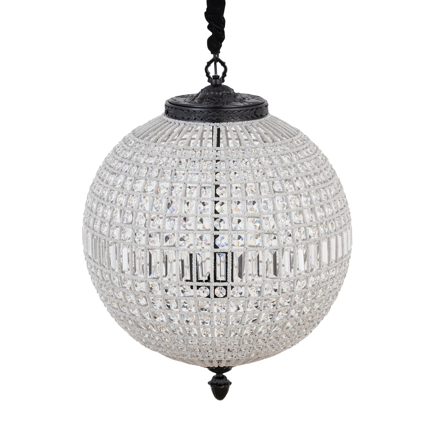 Jaris Crystal Hanging Ball Chandelier Lamp L
