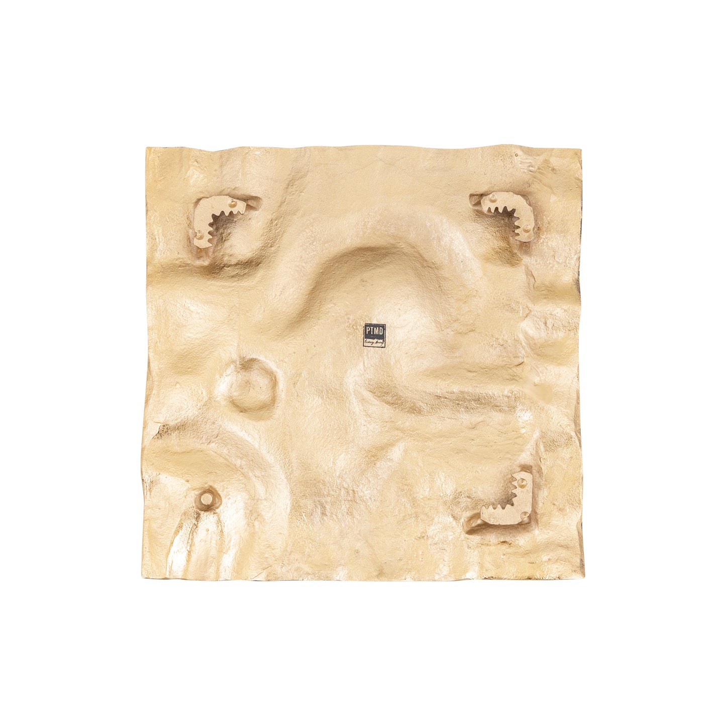 Eogan Gouden Aluminium Wandpaneel Ruw Vierkant 50x50x5 cm
