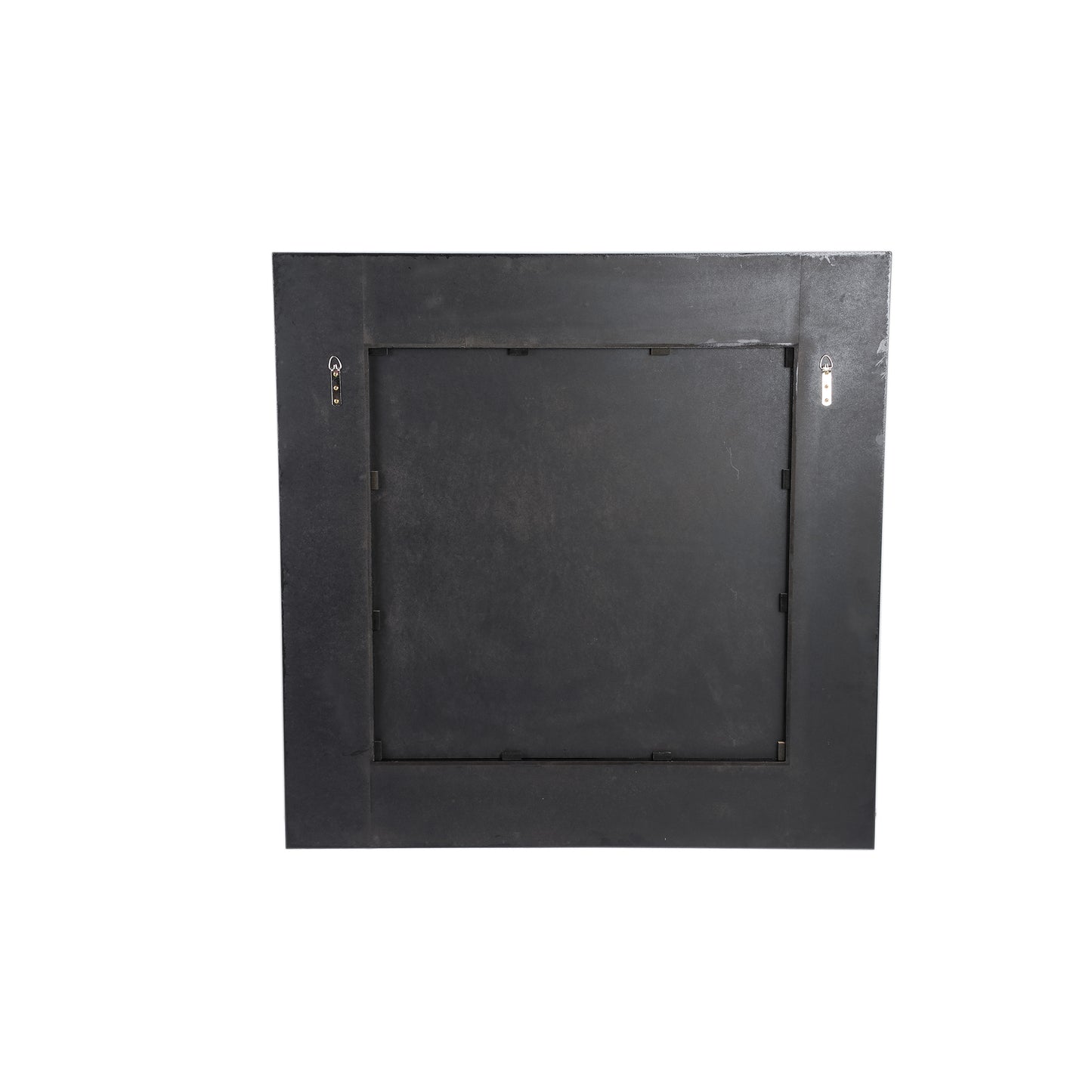 Gezzy Brown Wood Veneer Mirror Curl Frame Square