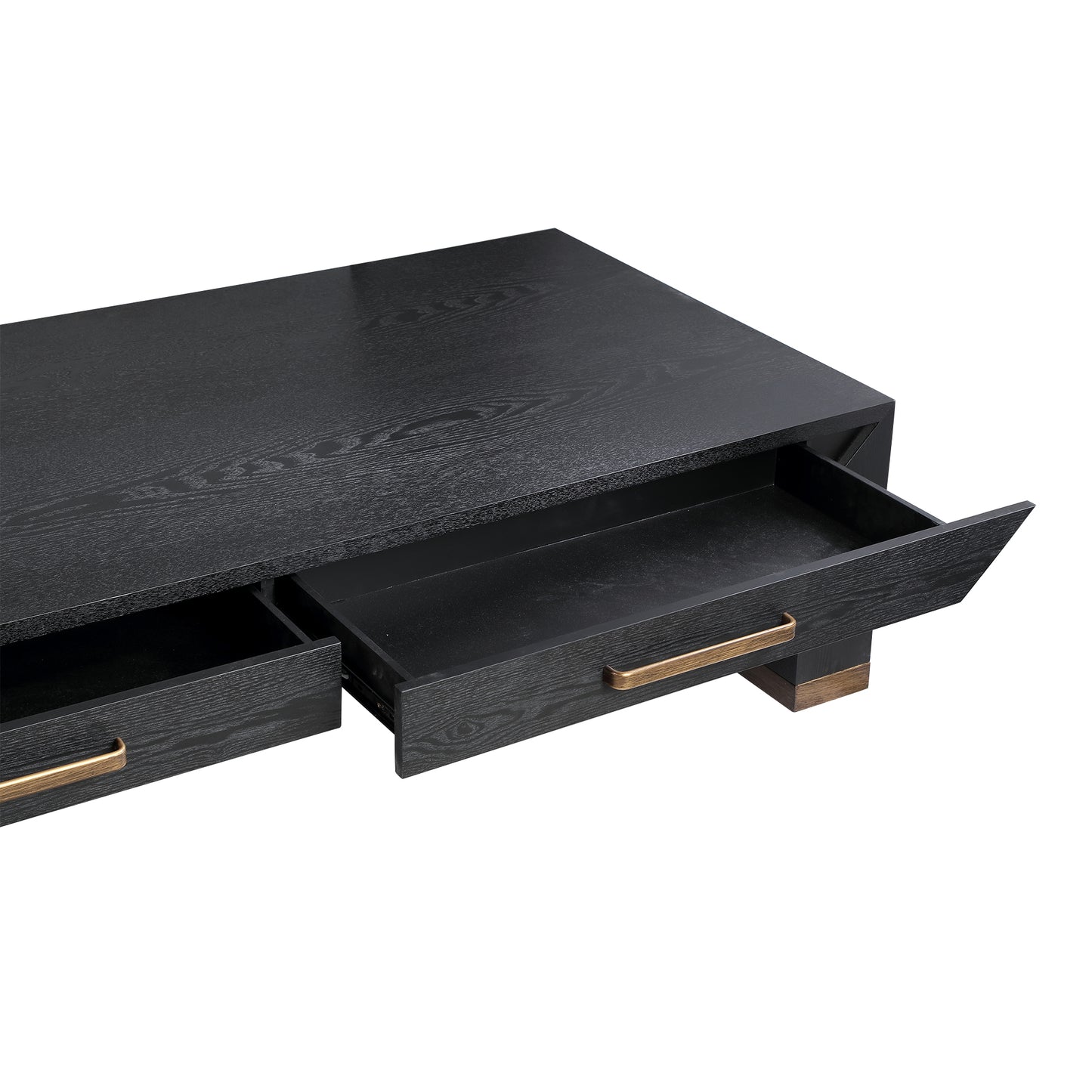 Tiess Black Wooden Veneer Coffeetable 2 Drawers