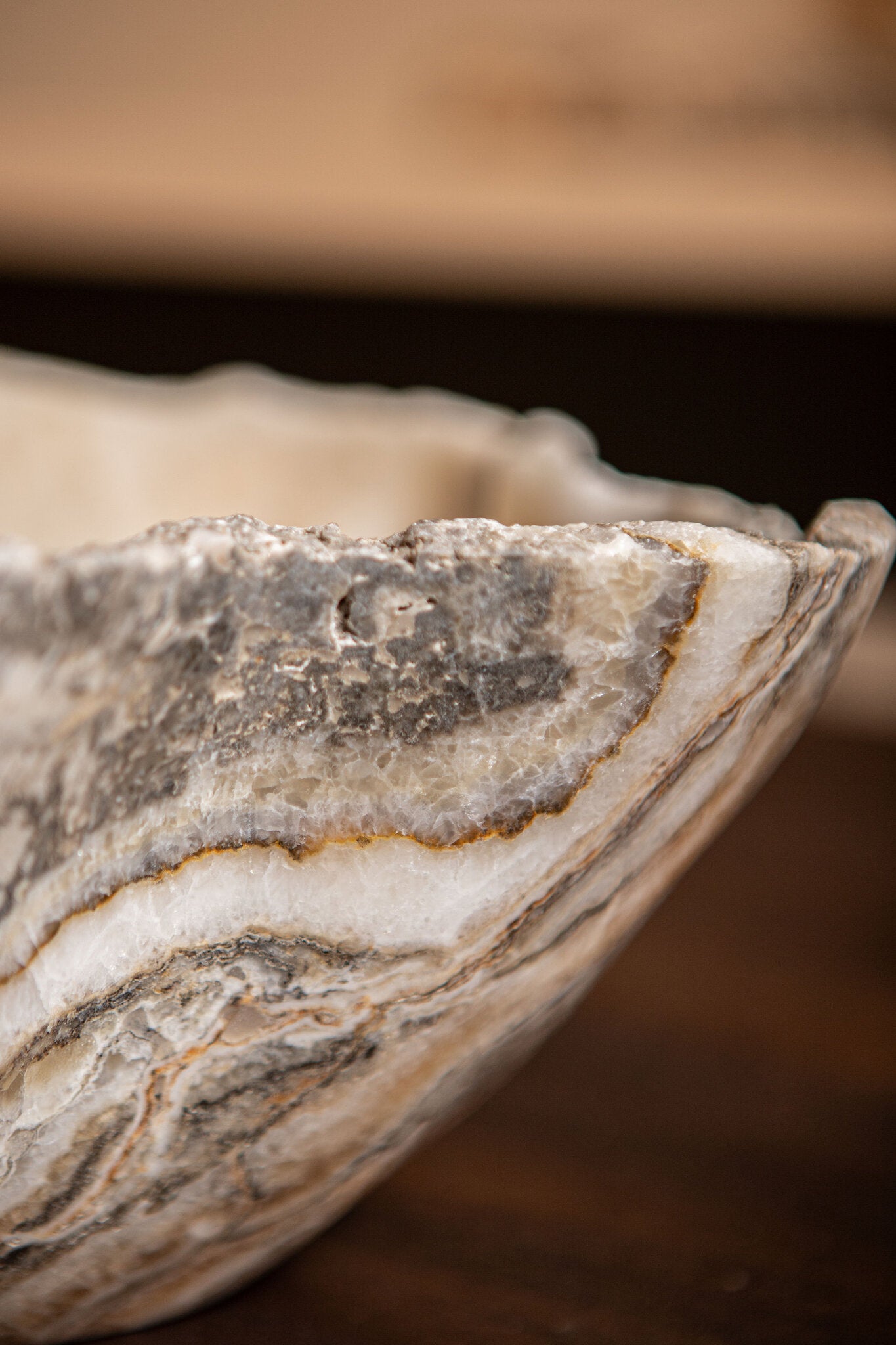 Brooker Natural Onyx Lapis Golvende Schaal 12x45x35 cm