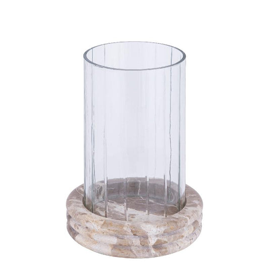 Jolee Helder Marmer Stormlight Geslepen Glas Rond S 29x20x20 cm