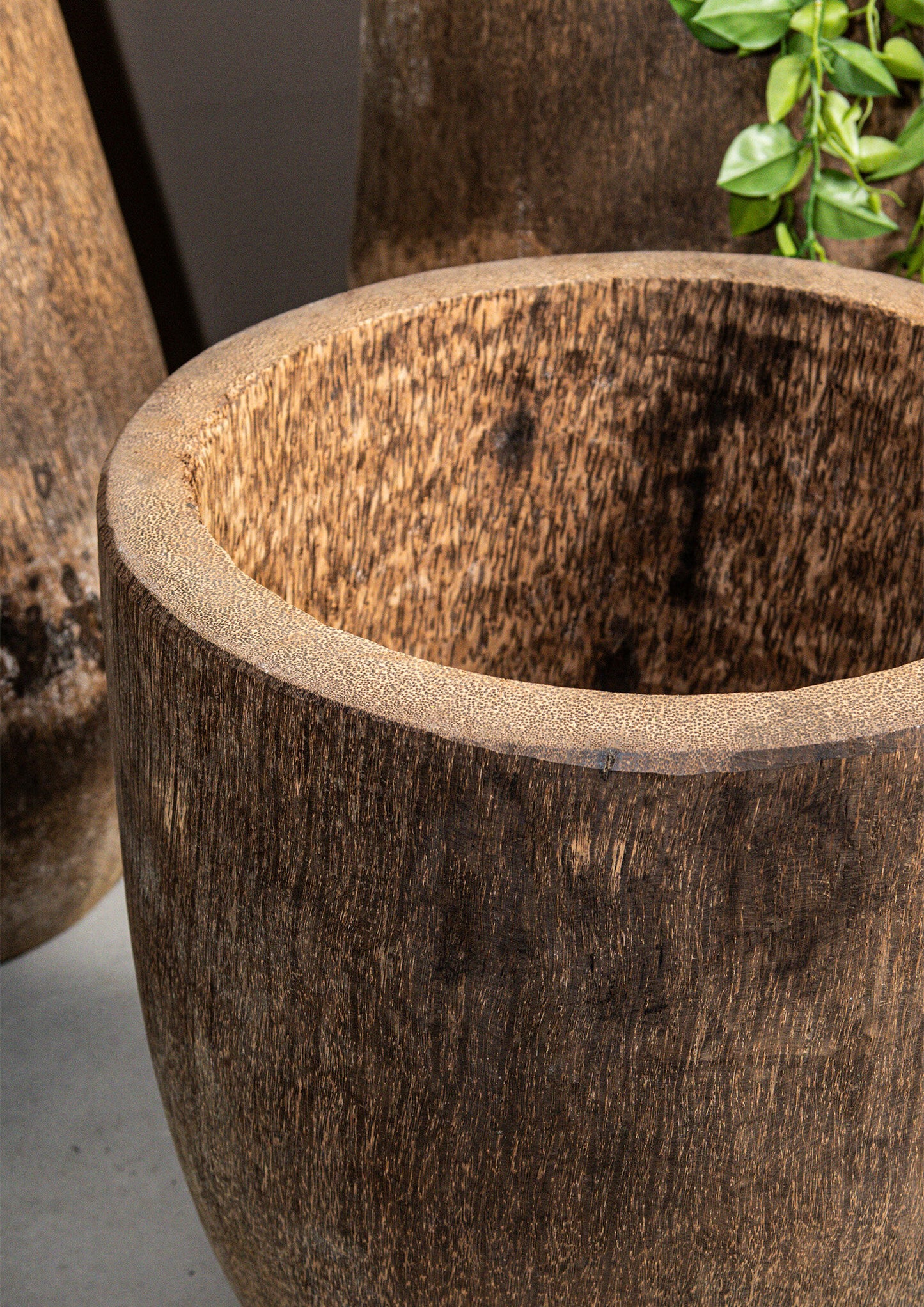 Jamez Natuurlijke Palmhout Pot Rond XS 60x50x50 cm