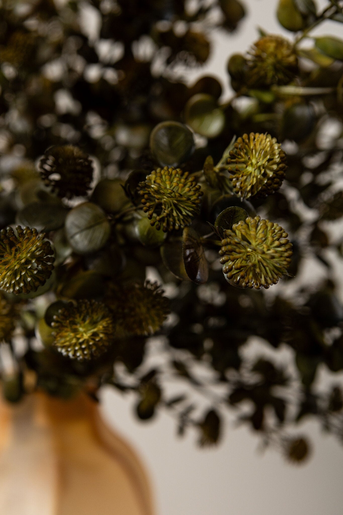 Leaves Plant Groen Eucalyptus Spray Met Vruchten - Set van 12 87x50x30 cm