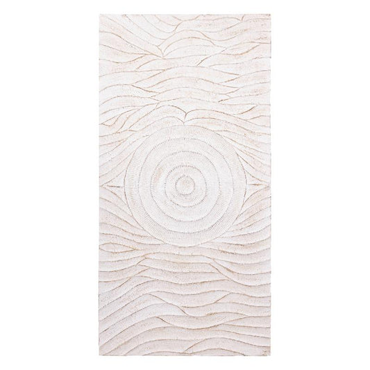 Jazel Ecru MDF Wandpaneel Cirkelgolfpatroon L 200x100x5 cm