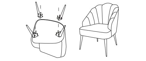 Mauro Ferretti ARMCHAIR SHELL CREMA CM 65X69X84