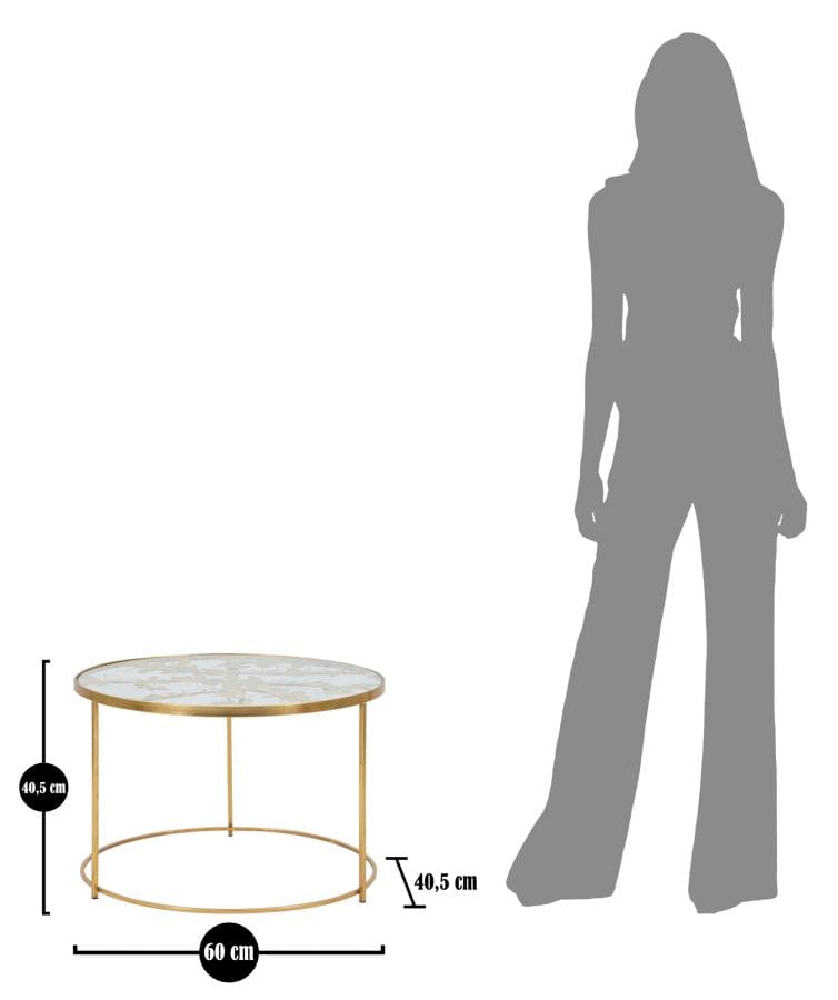 Mauro Ferretti COFFEE TABLE BUTTERFLIES CM Ø 60X40,5