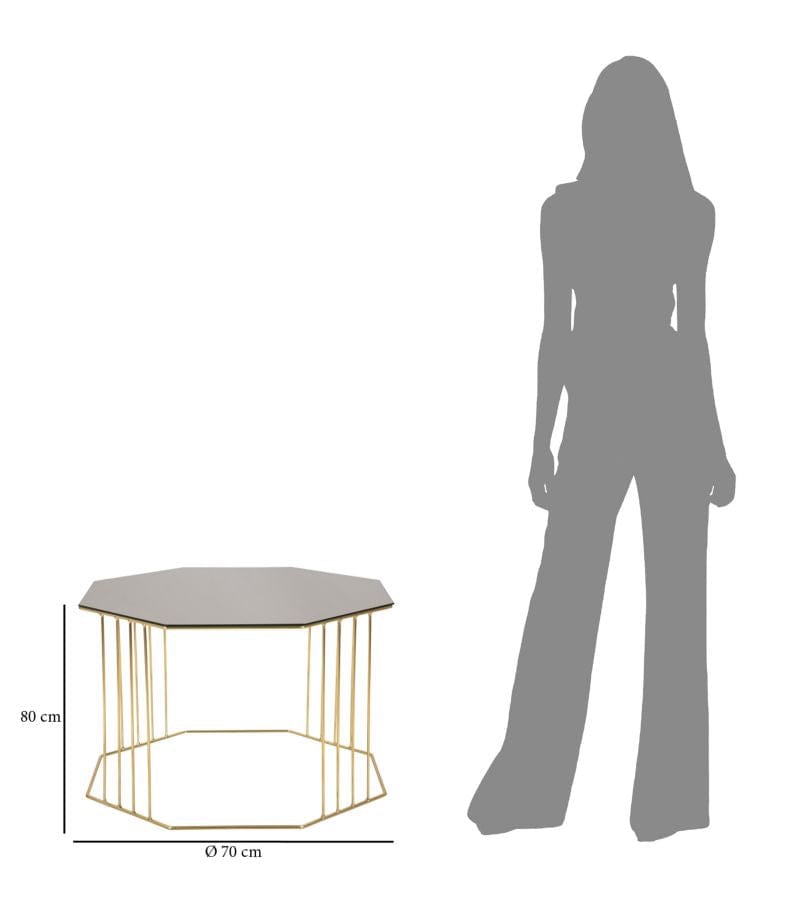 Mauro Ferretti COFFEE TABLE OCTAGON CM Ø 70X45