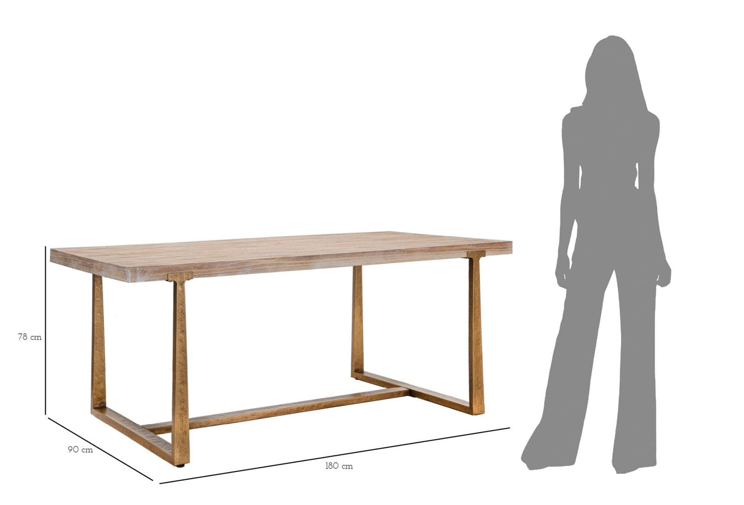 Mauro Ferretti DINING TABLE ANKARA CM 180X90X78