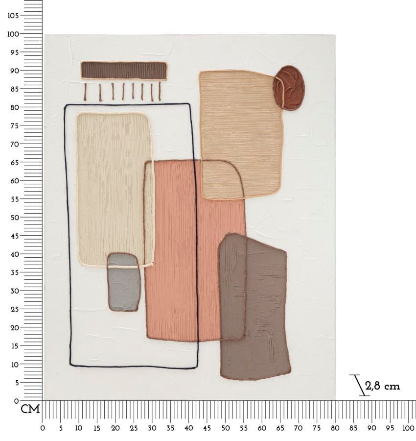 Mauro Ferretti HANDMADE WALL PAINTING PAINT -A- CM 80X2,8X100