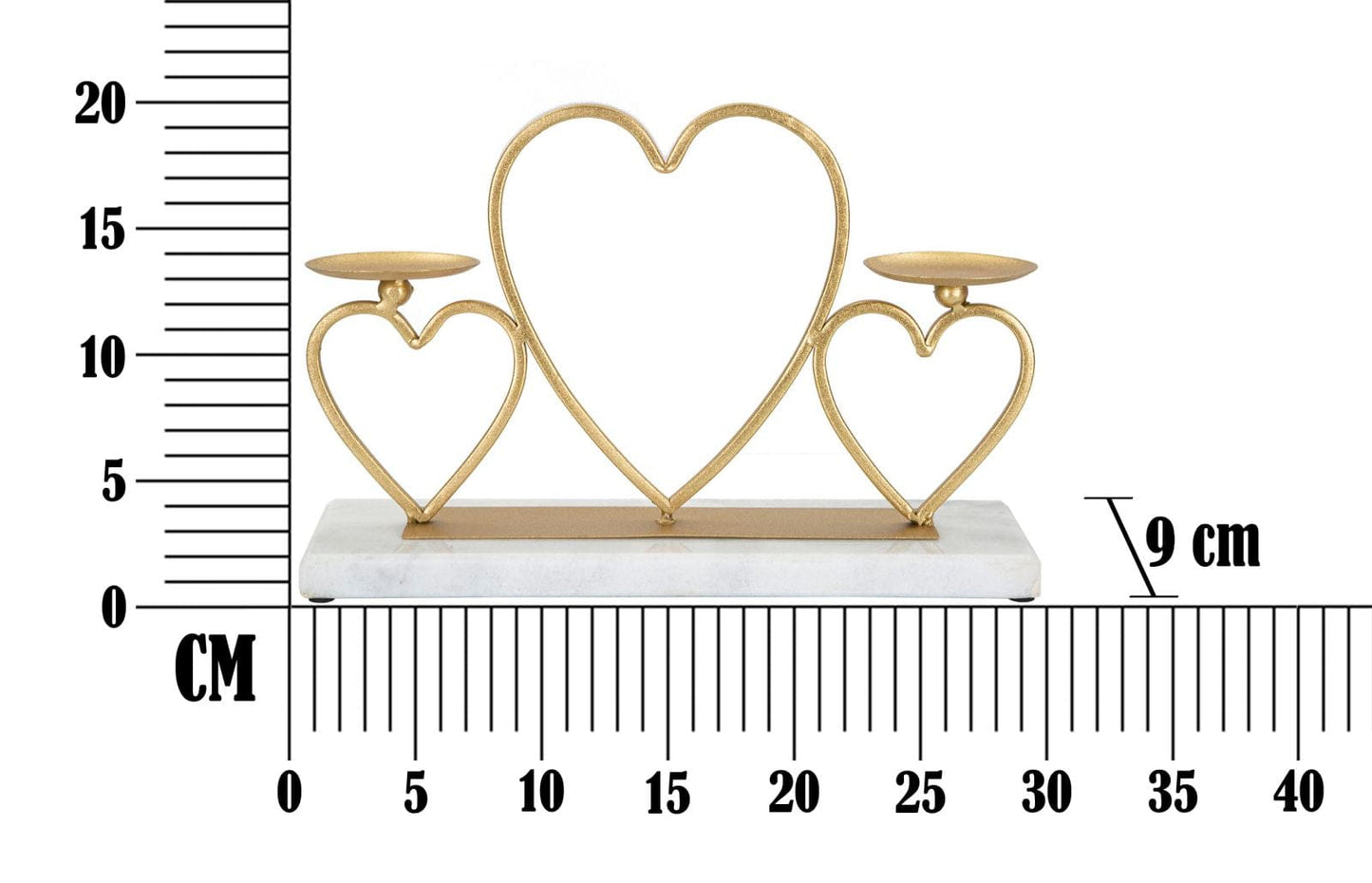 Mauro Ferretti HEARTS CANDLE HOLDER CM CM 30X9X20