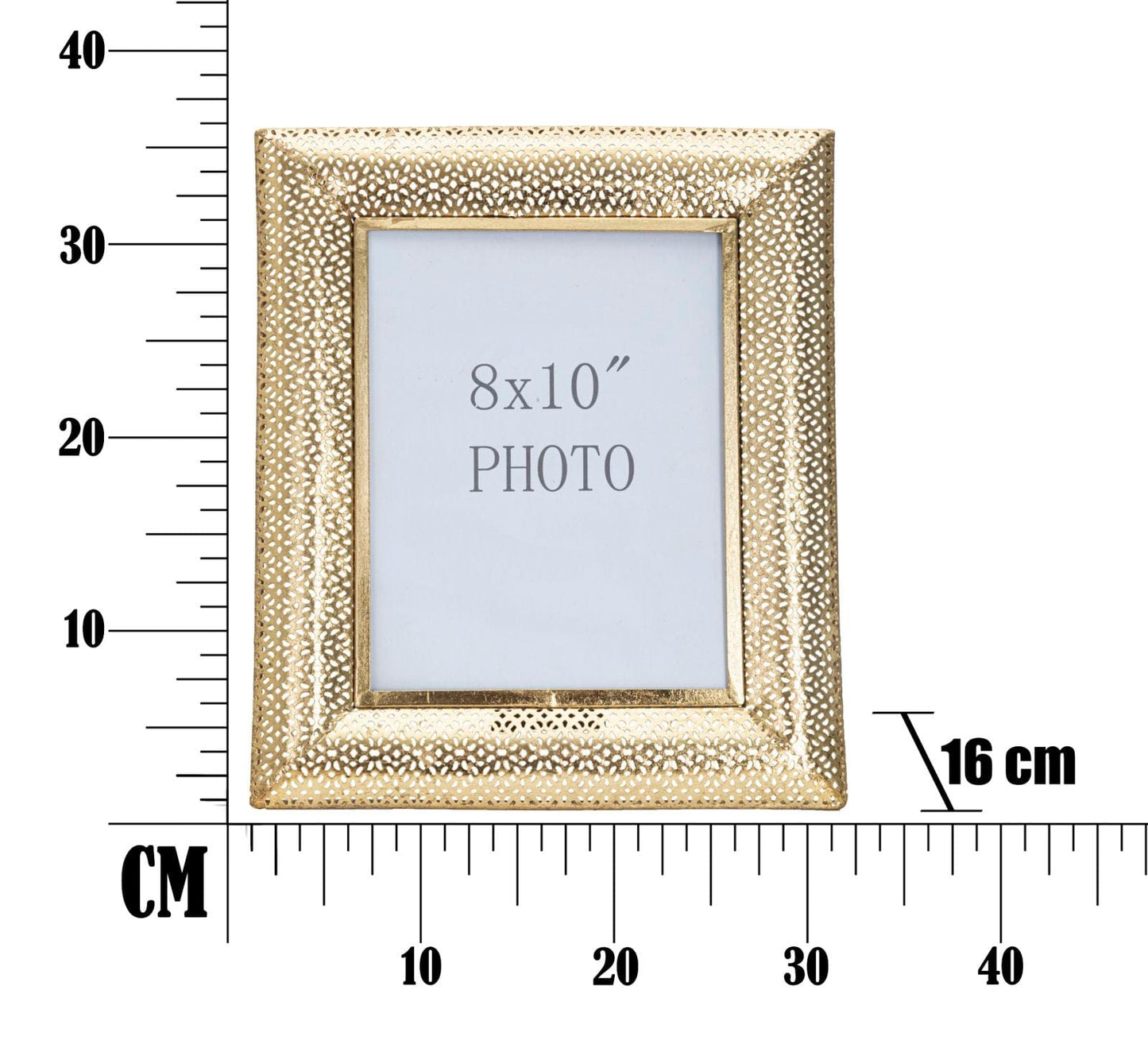 Mauro Ferretti PHOTO FRAME GLAM HOLES CM 31X16X36 (INSIDE SIZES CM 20X25)