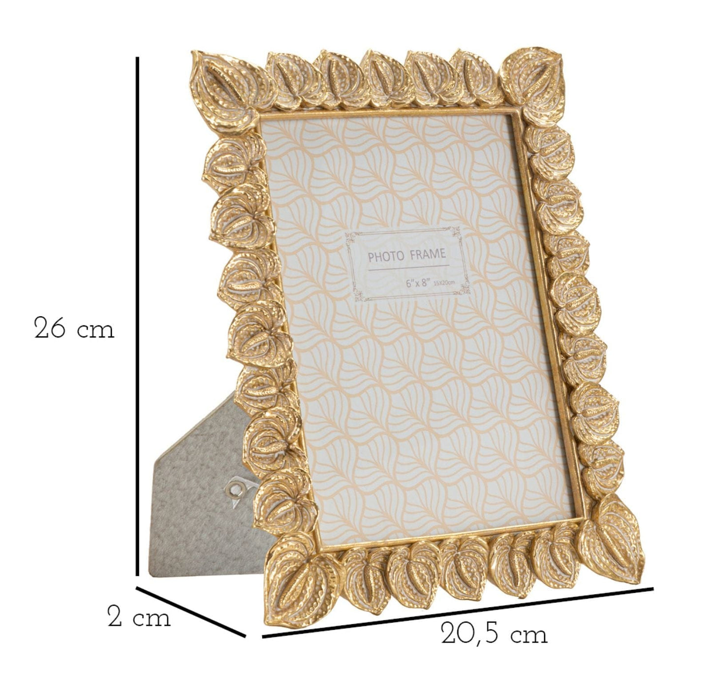 Mauro Ferretti PHOTOFRAME ANTHURIUM CM 20,5X2X26 (INSIDE PHOTO SIZE CM 15X20)