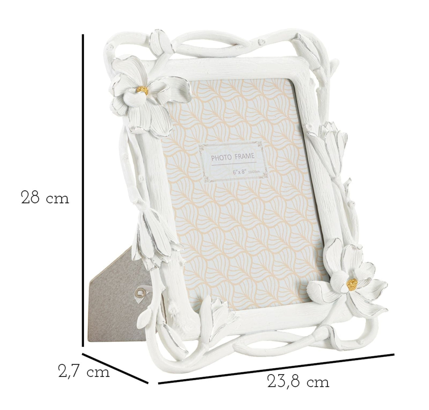 Mauro Ferretti PHOTOFRAME MAGNOLIA CM 23,8X2,7X28 (INSIDE PHOTO SIZE CM 15X20)
