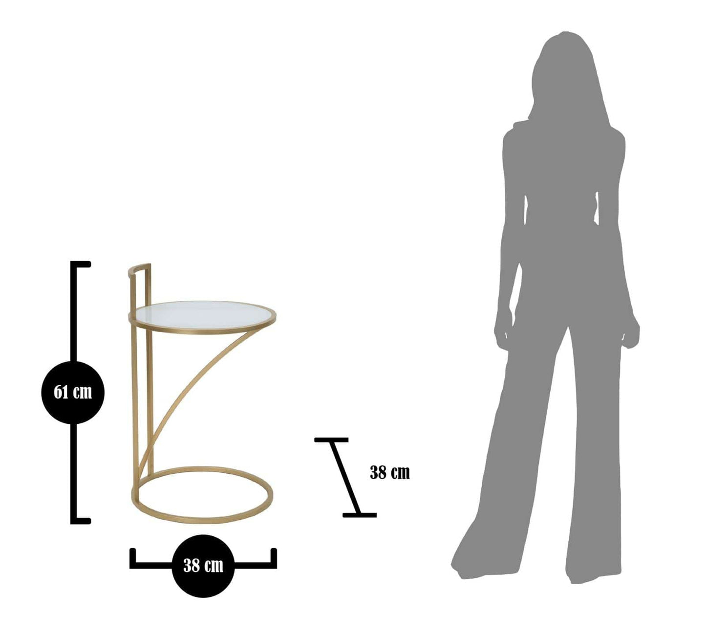 Mauro Ferretti TABLE GLAM SOFY CM Ø 38X61