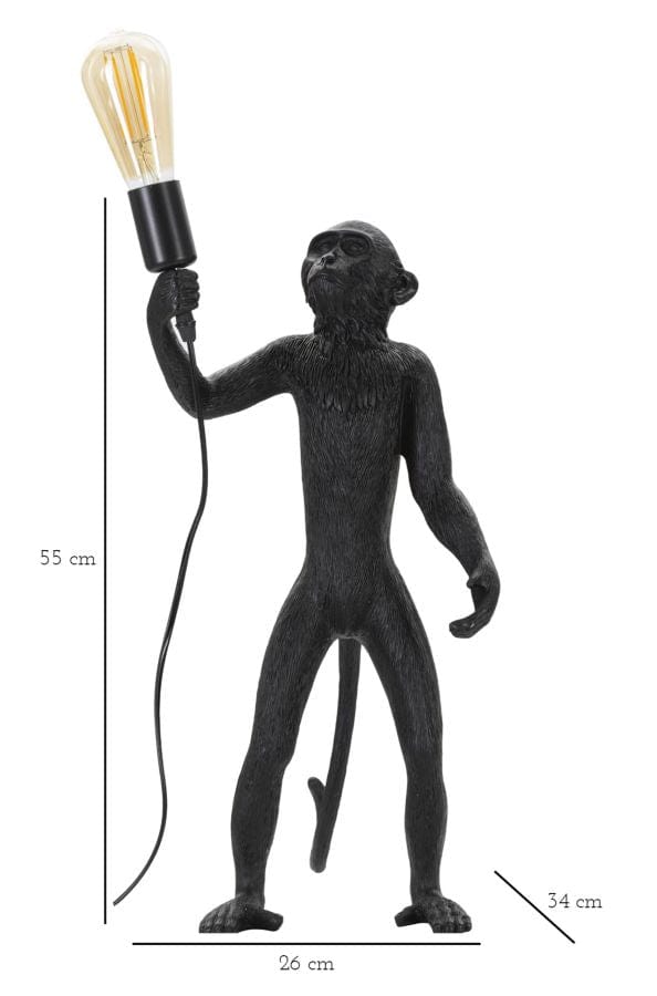 Mauro Ferretti TABLE LAMP MONKEY BLACK CM Ø 26X34X55