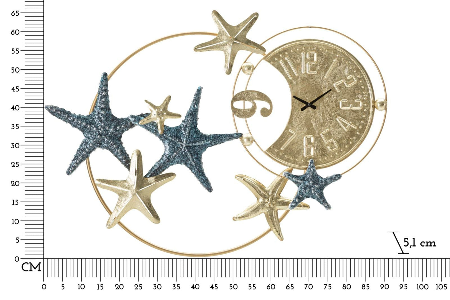 Mauro Ferretti WALL CLOCK SEA STAR CM 91,4X5,1X67,3