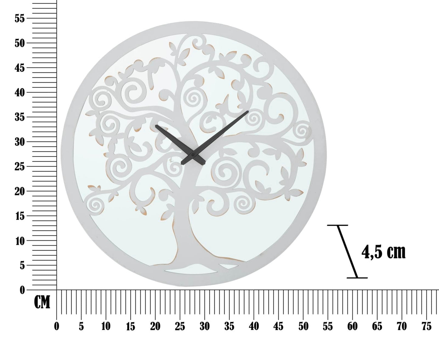 Mauro Ferretti WALL CLOCK WHITE TREE CM Ø 55X4,5