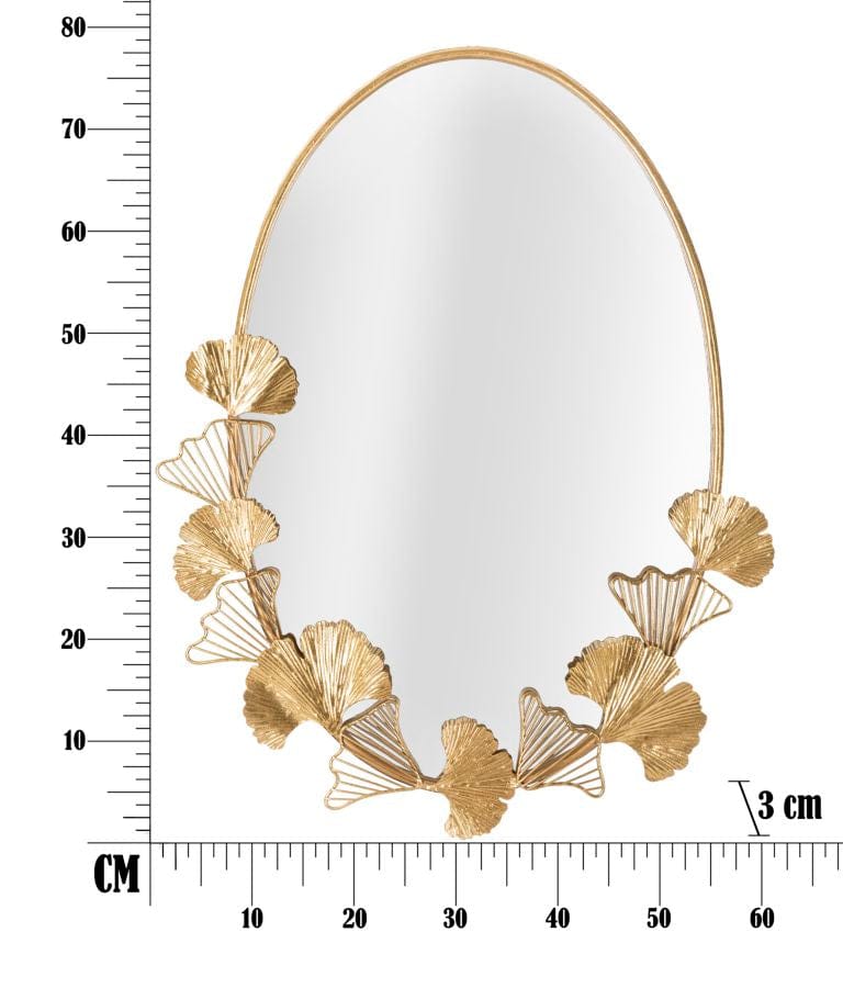 Mauro Ferretti WALL MIRROR LITTLE LEAF CM 61,5X3X78