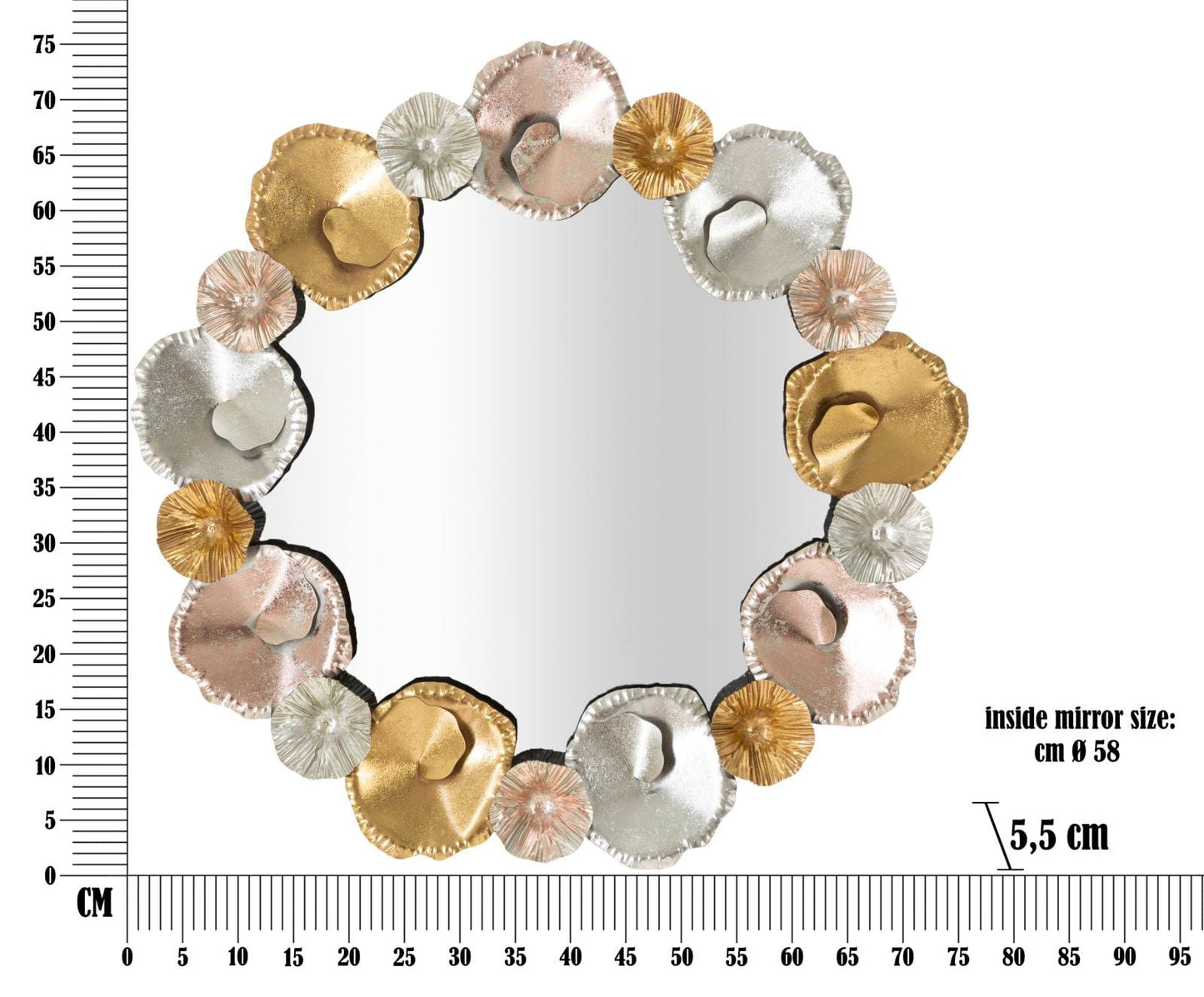 Mauro Ferretti WALL MIRROR MIXY CM Ø 75,5X5,5