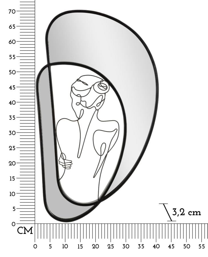 Mauro Ferretti WALL MIRRORNUDITY CM 40,6X3,2X70,5