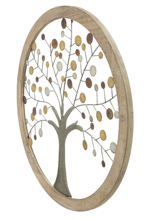 Wandpaneel Met Spiegel Albero Della Vita 61x61x1.8 cm