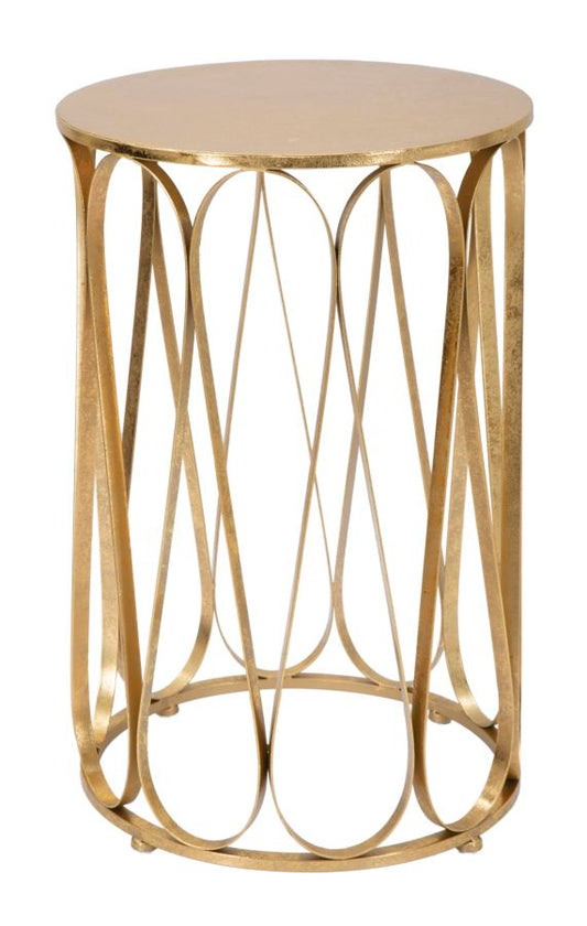 Ronde Bijzettafel Venice Goud 58x37x37 cm